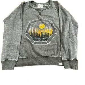 Gray Pentwater Michigan Women’s  Crewneck - Size Large